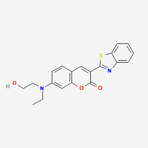 molecular formula C20H18N2O3S B8043719 3-(Benzo[d]thiazol-2-yl)-7-(ethyl(2-hydroxyethyl)amino)-2H-chromen-2-one 