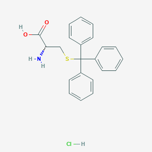 molecular formula C22H22ClNO2S B8043754 (2R)-2-amino-3-tritylsulfanylpropanoic acid;hydrochloride 