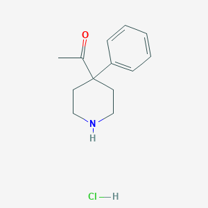 molecular formula C13H18ClNO B080439 4-乙酰-4-苯基哌啶盐酸盐 CAS No. 10315-03-4