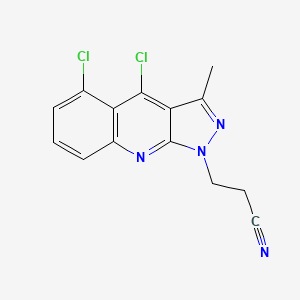 3-(4,5-Dichloro-3-methylpyrazolo[3,4-b]quinolin-1-yl)propanenitrile