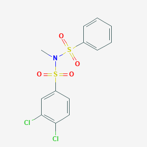 molecular formula C13H11Cl2NO4S2 B8043967 N-(benzenesulfonyl)-3,4-dichloro-N-methylbenzenesulfonamide 