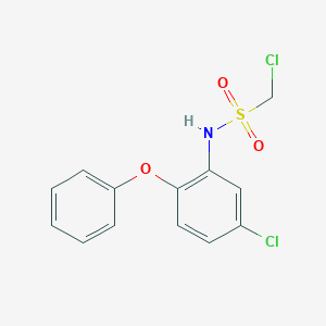 molecular formula C13H11Cl2NO3S B8043978 1-chloro-N-(5-chloro-2-phenoxyphenyl)methanesulfonamide 