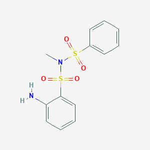molecular formula C13H14N2O4S2 B8043986 2-amino-N-(benzenesulfonyl)-N-methylbenzenesulfonamide 