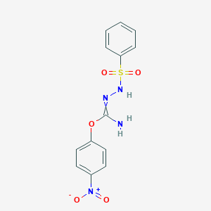 molecular formula C13H12N4O5S B8043997 (4-nitrophenyl) N'-(benzenesulfonamido)carbamimidate 
