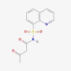 molecular formula C13H12N2O4S B8044002 3-oxo-N-quinolin-8-ylsulfonylbutanamide 