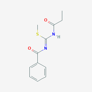 methyl N'-benzoyl-N-propanoylcarbamimidothioate