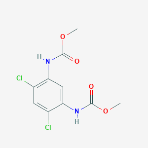molecular formula C10H10Cl2N2O4 B8044200 methyl N-[2,4-dichloro-5-(methoxycarbonylamino)phenyl]carbamate 