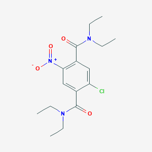 molecular formula C16H22ClN3O4 B8044212 2-chloro-1-N,1-N,4-N,4-N-tetraethyl-5-nitrobenzene-1,4-dicarboxamide 