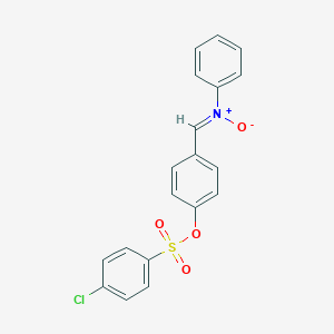 molecular formula C19H14ClNO4S B8044236 1-[4-(4-chlorophenyl)sulfonyloxyphenyl]-N-phenylmethanimine oxide 