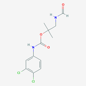 molecular formula C12H14Cl2N2O3 B8044282 (1-formamido-2-methylpropan-2-yl) N-(3,4-dichlorophenyl)carbamate 
