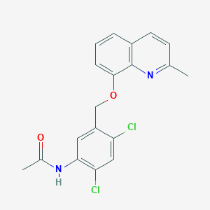 N-[2,4-dichloro-5-[(2-methylquinolin-8-yl)oxymethyl]phenyl]acetamide