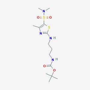 tert-butyl N-[3-[[5-(dimethylsulfamoyl)-4-methyl-1,3-thiazol-2-yl]amino]propyl]carbamate