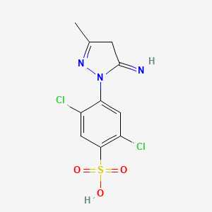 molecular formula C10H9Cl2N3O3S B8044487 2,5-dichloro-4-(5-imino-3-methyl-4H-pyrazol-1-yl)benzenesulfonic acid 