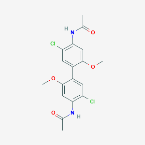N-[4-(4-acetamido-5-chloro-2-methoxyphenyl)-2-chloro-5-methoxyphenyl]acetamide
