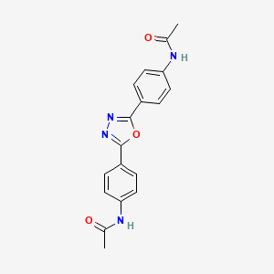 N-[4-[5-(4-acetamidophenyl)-1,3,4-oxadiazol-2-yl]phenyl]acetamide