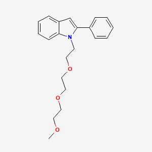 molecular formula C21H25NO3 B8044513 1-[2-[2-(2-Methoxyethoxy)ethoxy]ethyl]-2-phenylindole 