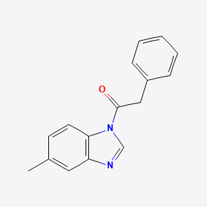 molecular formula C16H14N2O B8044526 1-(5-Methylbenzimidazol-1-yl)-2-phenylethanone 