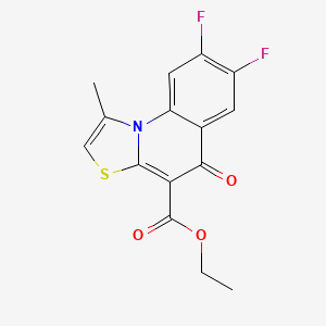 molecular formula C15H11F2NO3S B8044535 Ethyl 7,8-difluoro-1-methyl-5-oxo-[1,3]thiazolo[3,2-a]quinoline-4-carboxylate 