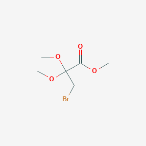 molecular formula C6H11BrO4 B8044538 Methyl 3-bromo-2,2-dimethoxypropanoate 