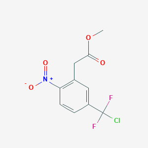 molecular formula C10H8ClF2NO4 B8044638 Methyl2-(5-(chlorodifluoromethyl)-2-nitrophenyl)acetate 