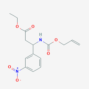 molecular formula C15H18N2O6 B8044708 Ethyl 3-allyloxycarbonylamino-3-(3-nitrophenyl)-propionate 
