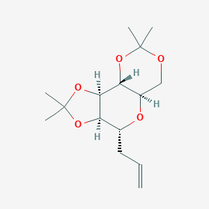 molecular formula C15H24O5 B8044733 1-Deoxy-1-allyl-2-O,3-O:4-O,6-O-diisopropylidene-alpha-D-mannopyranose 