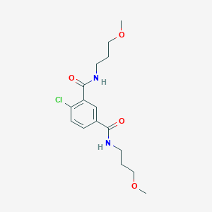 molecular formula C16H23ClN2O4 B8044769 4-chloro-1-N,3-N-bis(3-methoxypropyl)benzene-1,3-dicarboxamide 