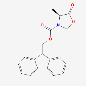 molecular formula C19H17NO4 B8044777 (9H-Fluoren-9-yl)methyl (S)-4-methyl-5-oxooxazolidine-3-carboxylate 
