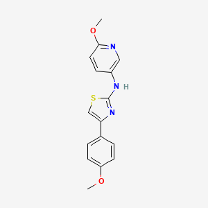 molecular formula C16H15N3O2S B8044841 4-(4-methoxyphenyl)-N-(6-methoxypyridin-3-yl)-1,3-thiazol-2-amine 