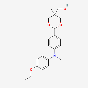 molecular formula C21H27NO4 B8044865 [2-[4-(4-ethoxy-N-methylanilino)phenyl]-5-methyl-1,3-dioxan-5-yl]methanol 