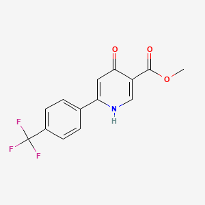 molecular formula C14H10F3NO3 B8044875 methyl 4-oxo-6-[4-(trifluoromethyl)phenyl]-1H-pyridine-3-carboxylate 