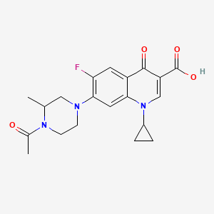 molecular formula C20H22FN3O4 B8044903 7-(4-Acetyl-3-methylpiperazin-1-yl)-1-cyclopropyl-6-fluoro-4-oxoquinoline-3-carboxylic acid 