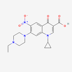 molecular formula C19H22N4O5 B8044933 1-Cyclopropyl-7-(4-ethylpiperazin-1-yl)-6-nitro-4-oxoquinoline-3-carboxylic acid 