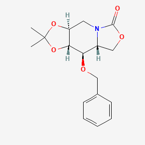 molecular formula C17H21NO5 B8044967 (3S,7R,8R,9R)-5,5-dimethyl-8-phenylmethoxy-4,6,11-trioxa-1-azatricyclo[7.3.0.03,7]dodecan-12-one 