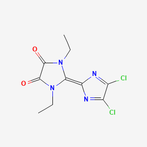 molecular formula C10H10Cl2N4O2 B8044997 2-(4,5-Dichloroimidazol-2-ylidene)-1,3-diethylimidazolidine-4,5-dione 