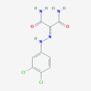 molecular formula C9H8Cl2N4O2 B8045000 2-[(3,4-Dichlorophenyl)hydrazinylidene]propanediamide 