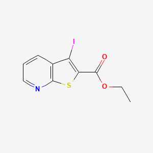 molecular formula C10H8INO2S B8045031 Ethyl 3-iodothieno[2,3-b]pyridine-2-carboxylate 