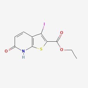 molecular formula C10H8INO3S B8045033 Ethyl 3-iodo-6-oxo-6,7-dihydrothieno[2,3-b]pyridine-2-carboxylate 