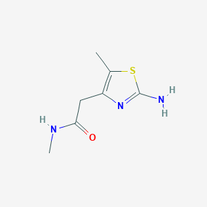 molecular formula C7H11N3OS B8045052 2-(2-Amino-5-methylthiazol-4-yl)-N-methylacetamide 