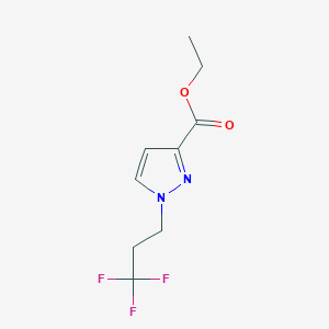 molecular formula C9H11F3N2O2 B8045079 Ethyl 1-(3,3,3-trifluoropropyl)-1H-pyrazole-3-carboxylate 