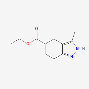 molecular formula C11H16N2O2 B8045092 Ethyl 3-methyl-4,5,6,7-tetrahydro-2H-indazole-5-carboxylate 