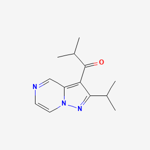 molecular formula C13H17N3O B8045138 1-(2-Isopropylpyrazolo[1,5-a]pyrazin-3-yl)-2-methylpropan-1-one 
