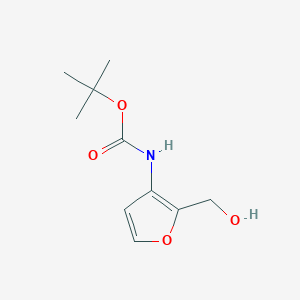 molecular formula C10H15NO4 B8045166 tert-Butyl (2-(hydroxymethyl)furan-3-yl)carbamate CAS No. 1956365-24-4