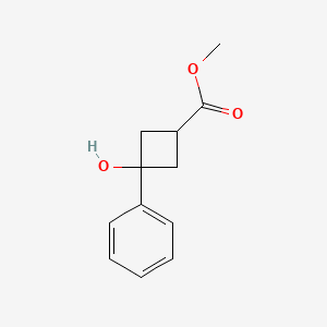 molecular formula C12H14O3 B8045168 Methyl 3-hydroxy-3-phenylcyclobutane-1-carboxylate CAS No. 69584-45-8