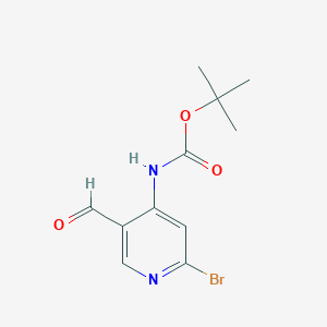 molecular formula C11H13BrN2O3 B8045179 tert-Butyl (2-bromo-5-formylpyridin-4-yl)carbamate 