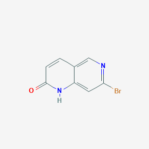 molecular formula C8H5BrN2O B8045187 7-Bromo-1,6-naphthyridin-2(1H)-one 