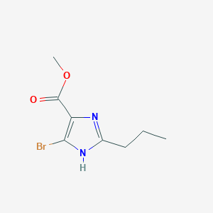 molecular formula C8H11BrN2O2 B8045208 Methyl 4-bromo-2-propyl-1H-imidazole-5-carboxylate 