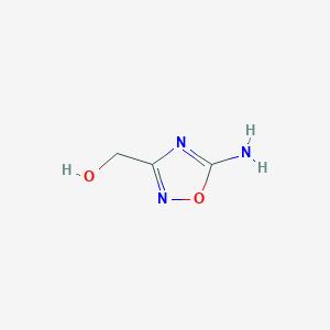 molecular formula C3H5N3O2 B8045231 (5-Amino-1,2,4-oxadiazol-3-yl)methanol 