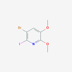 3-Bromo-2-iodo-5,6-dimethoxypyridine