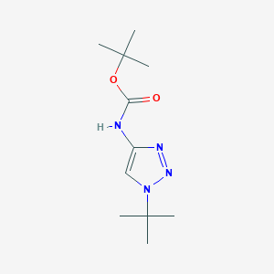 molecular formula C11H20N4O2 B8045237 tert-Butyl (1-(tert-butyl)-1H-1,2,3-triazol-4-yl)carbamate 